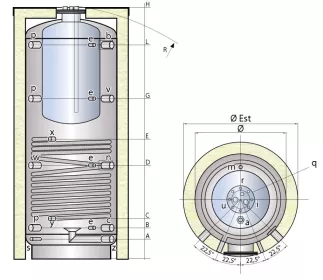 TIPEX XPCS - nádrž s vnořeným zásobníkem a výměníkem