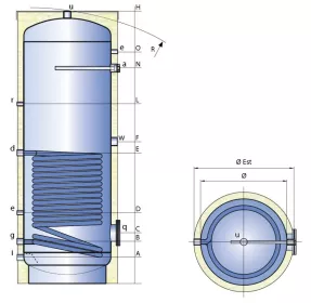 Smaltovaný ohřívač vody TIPEX SFV