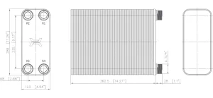 Deskový výměník tepla nerezí pájený LB31LN - 140 5/4" HEXONIC