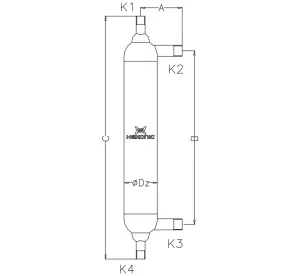 Nerezový svařovaný trubkový výměník H2 K HEXONIC