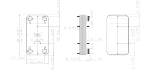 Pájený nerezový deskový výměník tepla LC110 - 180 2" HEXONIC