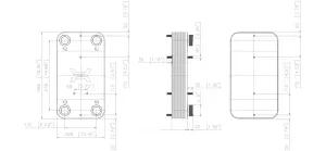 Pájený nerezový deskový výměník tepla LC110 - 80 2" HEXONIC