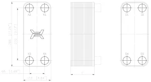 Pájený nerezový deskový výměník tepla RCB31-10 HEXONIC
