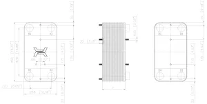 Pájený nerezový deskový výměník tepla RVC110-60L HEXONIC
