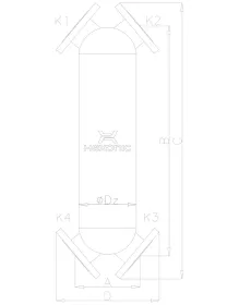 Svařovaný trubkový nerezový výměník JAD X 2.11 se šroubovicovými trubkami HEXONIC